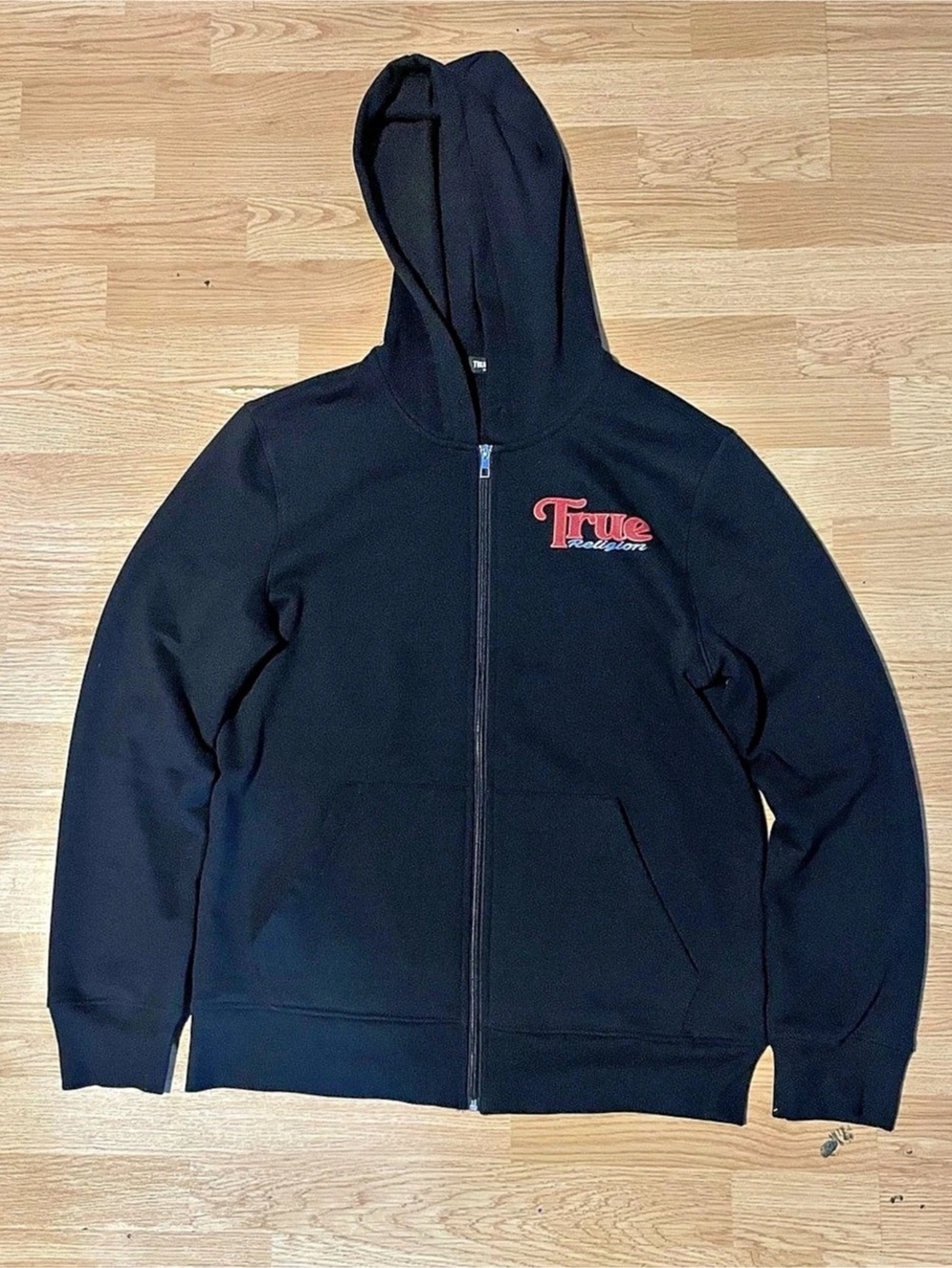 True Religion Guitar Buddha Zip-Up Hoodie Black